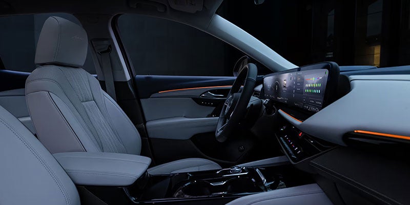 Buick Envision interior with white leather seats